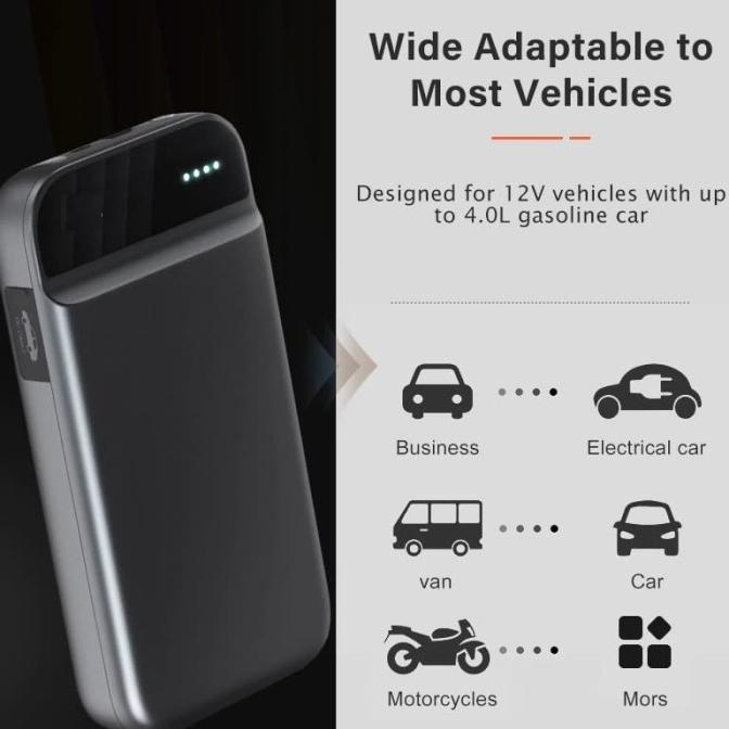 Alat Portabel Travel 3in1 (Starter Mobil-SenterLED-Powerbank HP)-Promo