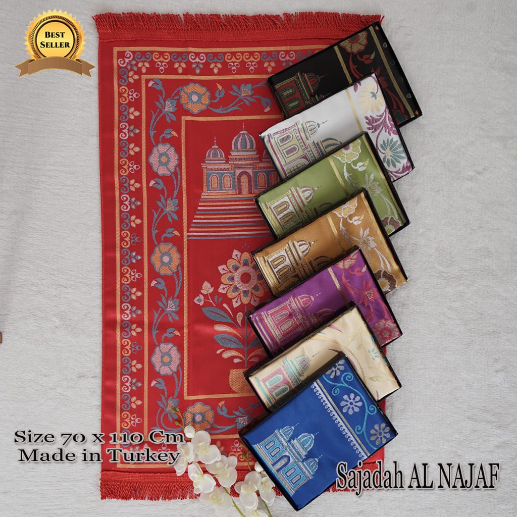 sajadah al najaf plus box cantik made in turki best seller/bisa bayar ditempat/COD
