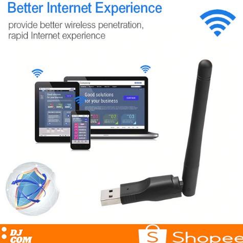 BIG DISKON USB Dongle Wifi Wireless Adapter Receiver Komputer PC Laptop Set Top Box MT 7601 150Mbps 