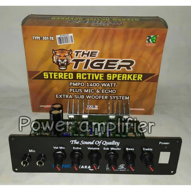 Kit TIGER Stereo Aktif Speaker plus Mic Echo Subwoofer