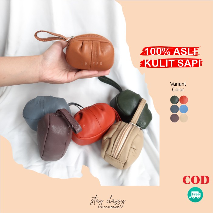 DOMPET KOIN KULIT ASLI DOMPET WANITA COIN MINI DOMPET COIN DOMPET KULIT ASLI DOMBA HC01