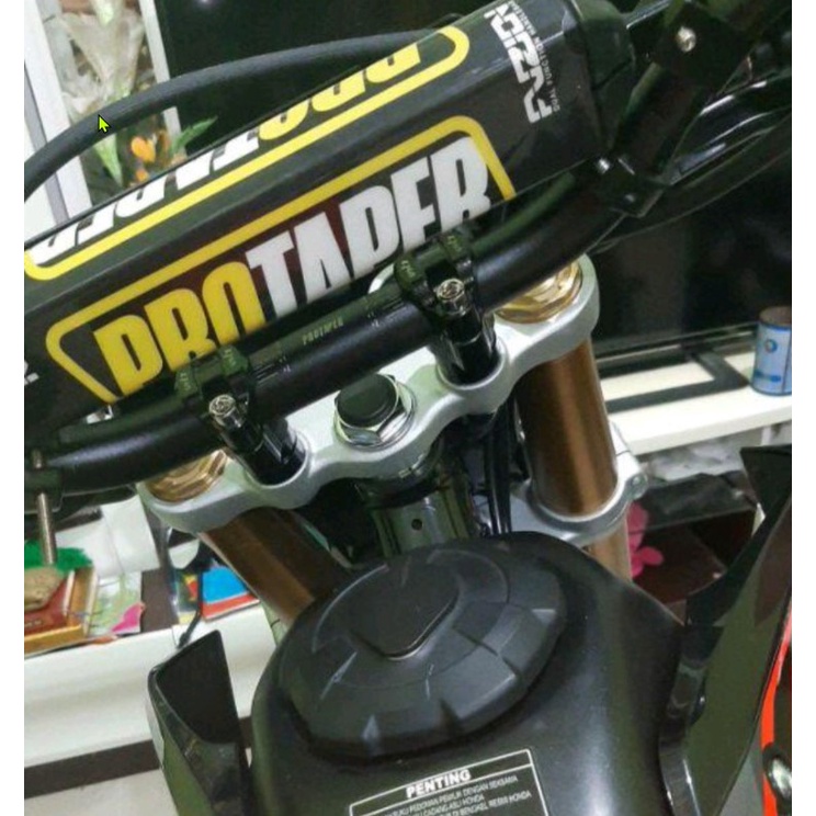 dudukan raiser stang cnc KLX CRF 150 D-Tracker adv CBR 150 new BF satria fu  cbr r15 r25  ninja dll