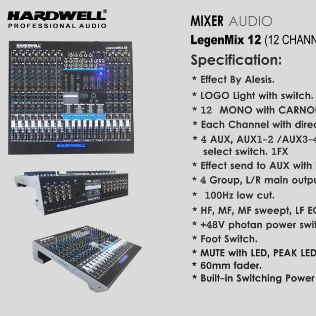 MIXER HARDWELL LEGENMIX 12 MIXER 12CH ORIGINAL