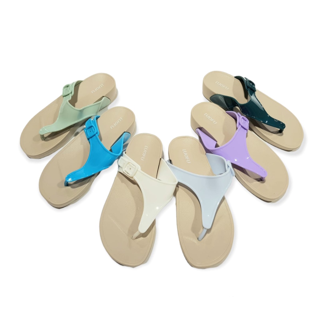 Luofu Sandal Jepit Tebal Wanita Karet E7154-SM6WK (D2)