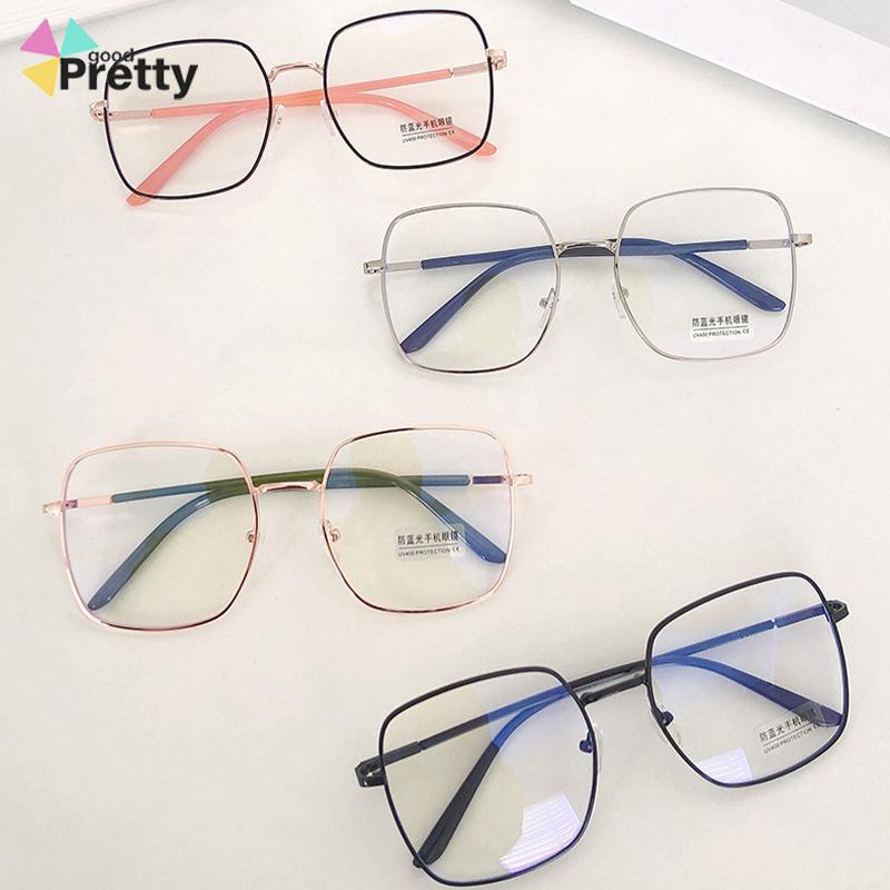 Kacamata Optik Anti blue Light Bahan Metal Gaya Retro Untuk Unisex - PD