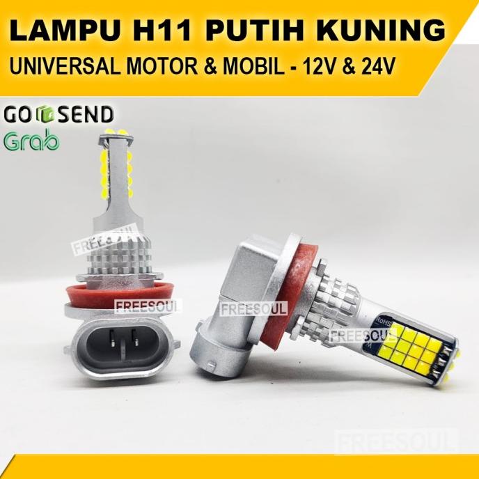 Lampu Foglamp Mobil - LED H11 30 Titik Putih Kuning - Lampu LED Mobil