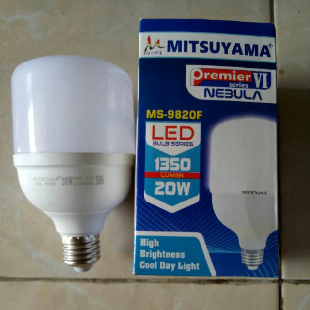 Bohlam Lampu LED 20 Watt Mitsuyama Nebula Series MS-9820F Cahaya Putih SNI Original