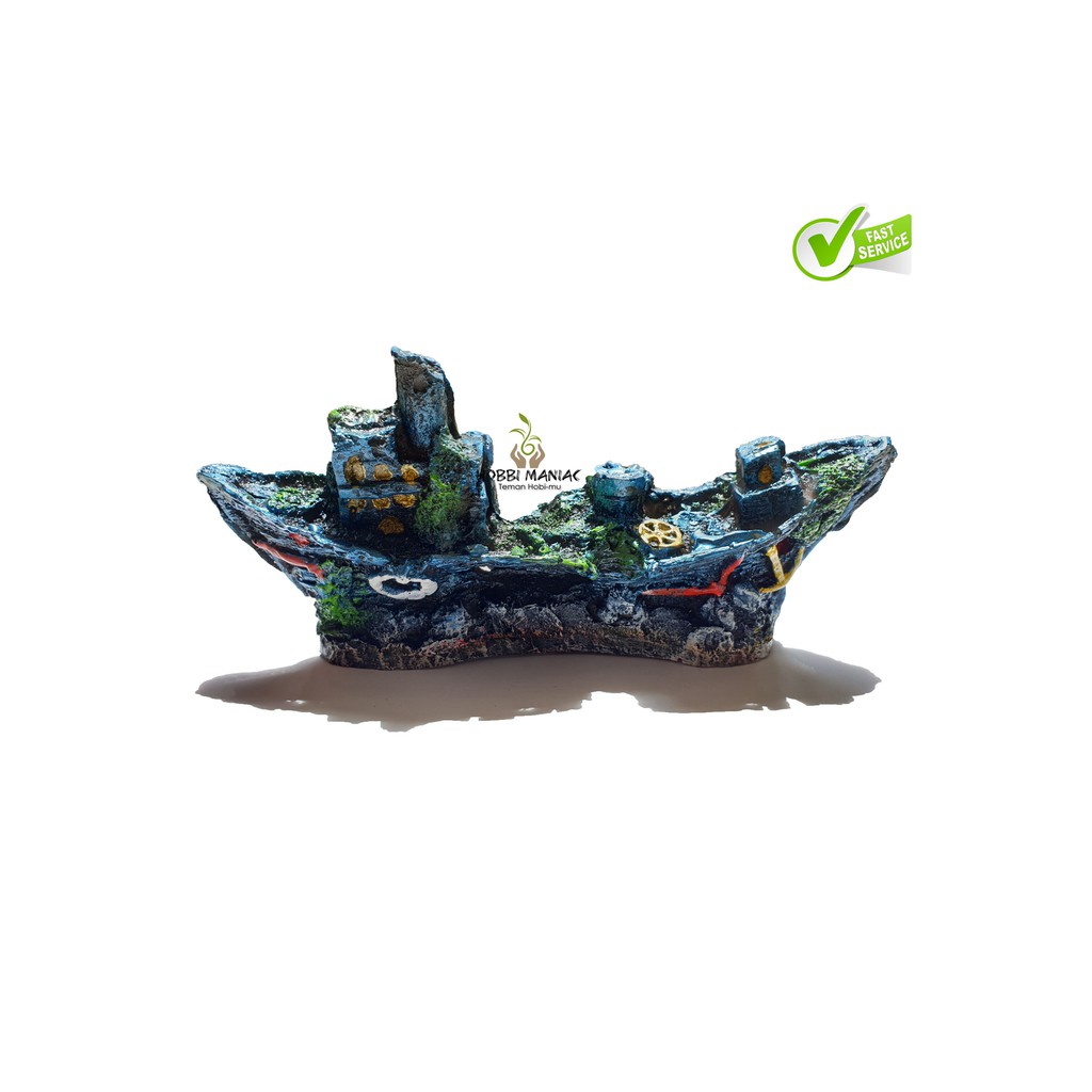 Hiasan Aquarium Hiasan Aquascape Kapal Bajak Laut High Quality