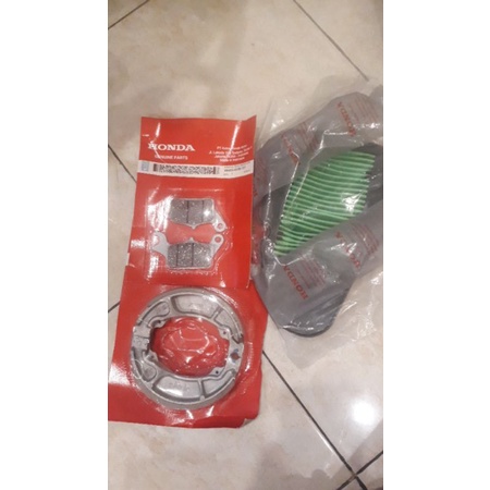 KDM_24 PAKET KAMPAS REM DEPAN BELAKANG  BEAT FI PLUS FILTER UDARA BEAT FI