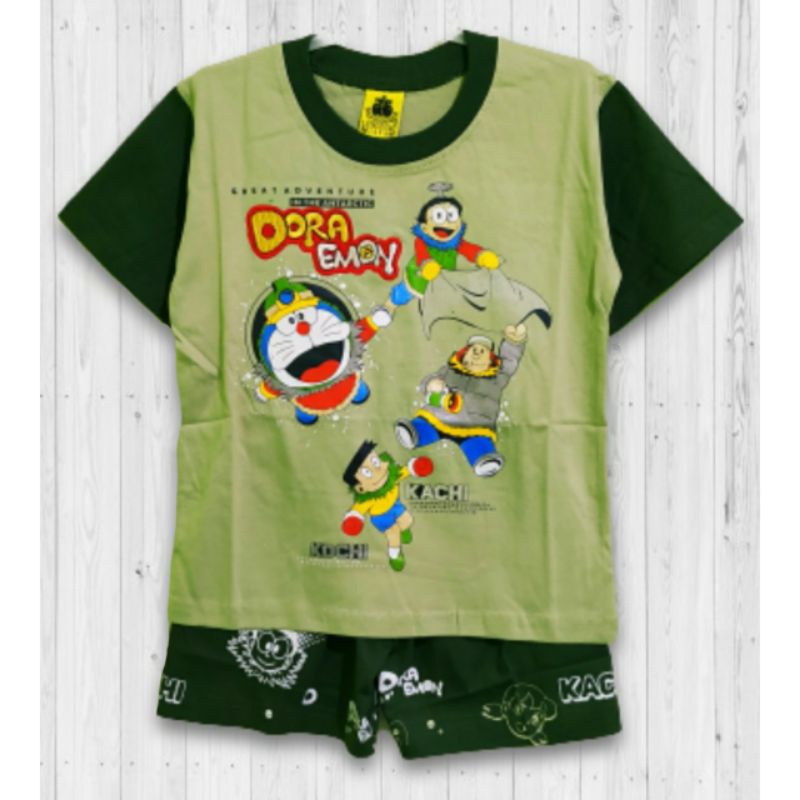 DORAEMON | 2, 3, 4 Tahun | Size 4, 6, 8 | Baju Anak Laki Laki Setelan Cowok