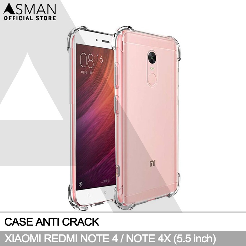 Anti Crack Xiaomi Redmi Note 4 / Note 4X (5.5&quot;) | Soft Case Anti Bentur - Clear