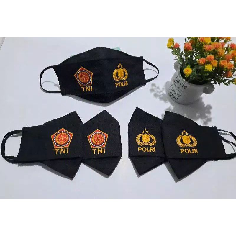 MASKER TNI-POLRI BORDIR (ORIGINAL)