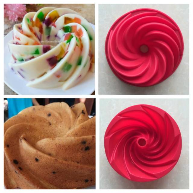 Cetakan puding pudding cake tulban loyang kue silikon dekorasi kue loyang  cetakan bolu kukus spuit