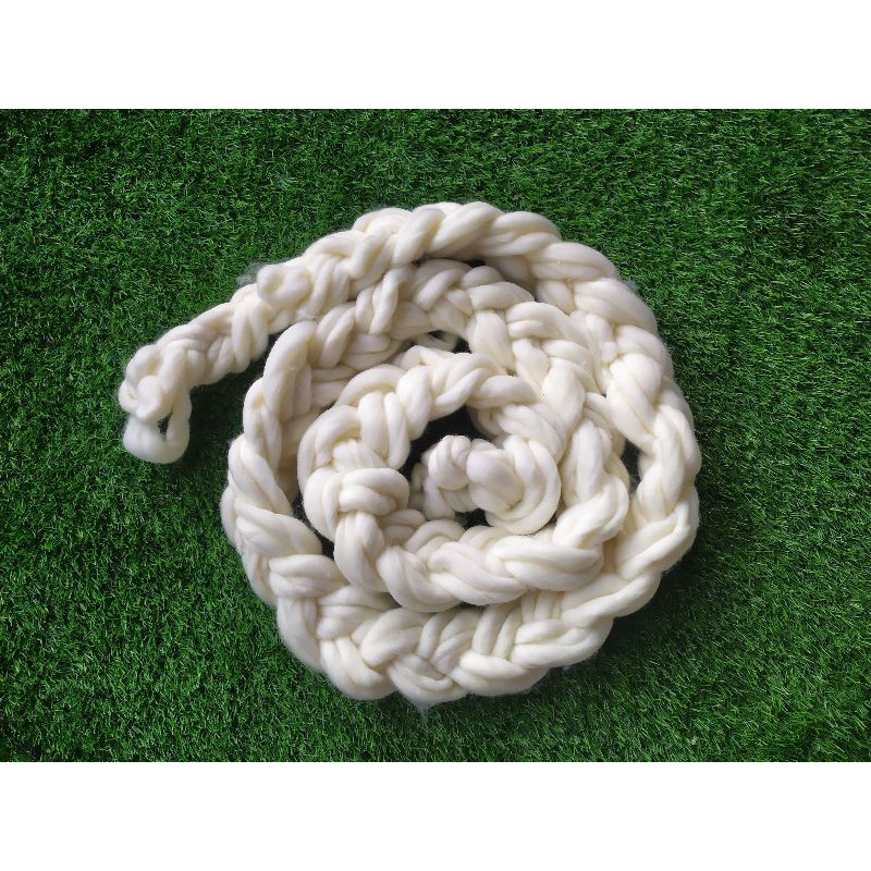 wool kepang newborn photography property | braided wool | prop newborn photography