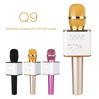 MIC BLUETOOTH WITH SPEAKER Q9 +BAG KARAOKE SPEAKER MICROPHONE SMULE