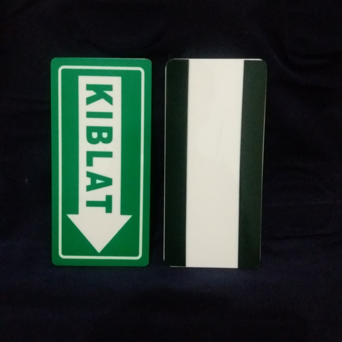 

Acrylic Akrilik Perlengkapan Mushola sign label Kiblat Keren