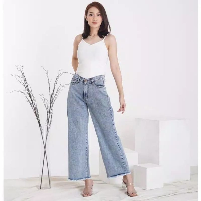 Jual KULOT JEANS HIGHWAIST WANITA PREMIUM | Shopee Indonesia
