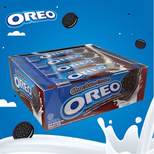 BOX - Oreo Biskuit 38g isi 12pcs