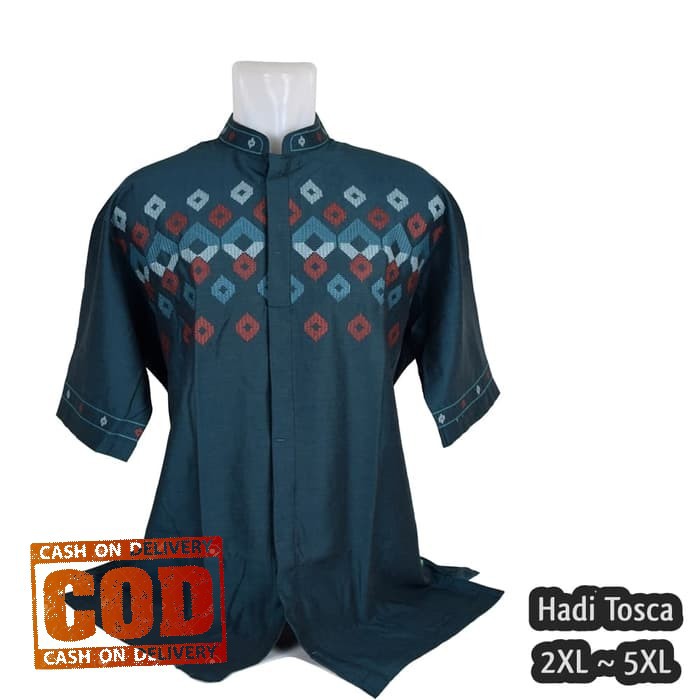 Terbaru Baju Kemeja Koko Muslim Pria Ukuran Jumbo 15, Big Size 2XL 3XL 4XL 5XL