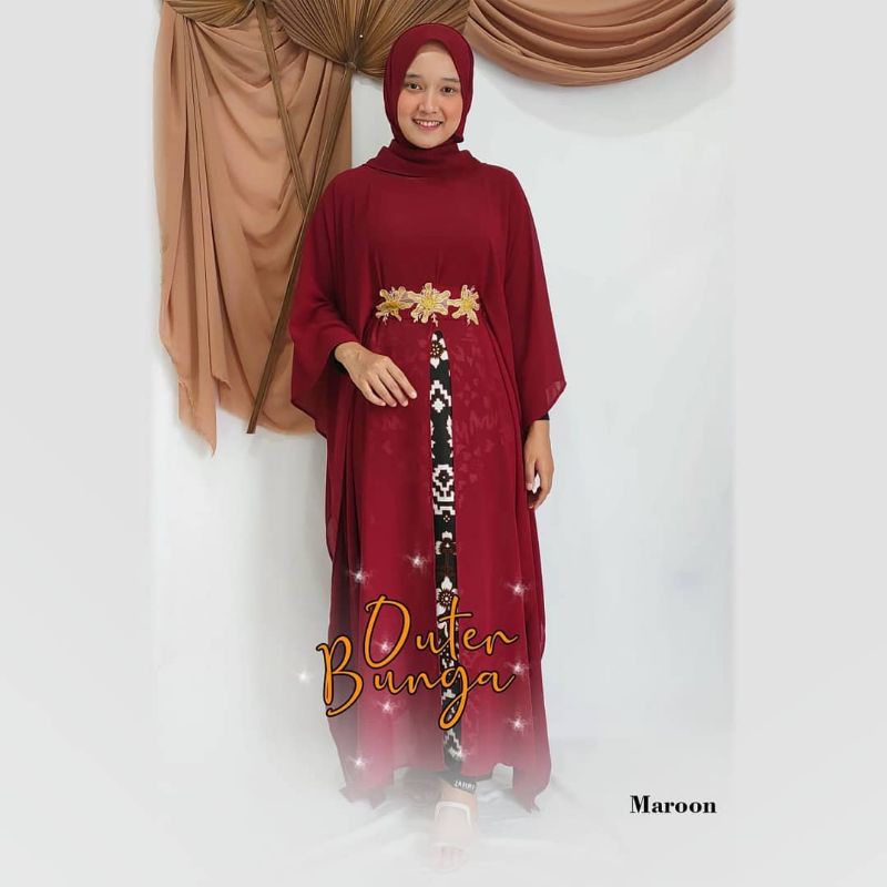 outer bunga / set outer /baju kondangan