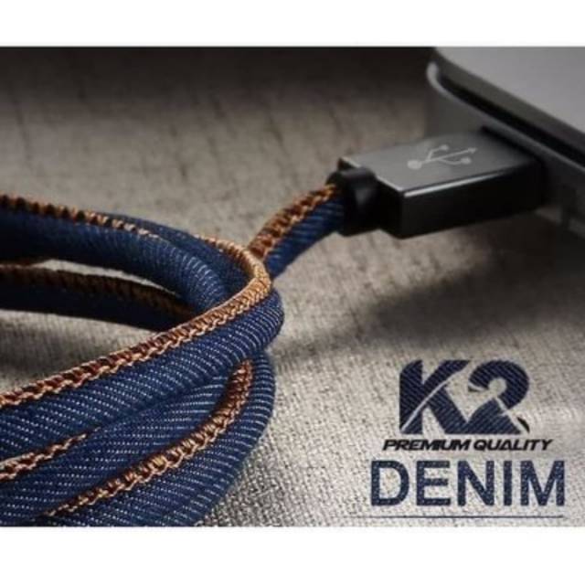 Kabel Data DENIM 2Meter K2 ORI K2 C07 Fast Charging MICRO USB Kabel Charger Grosir