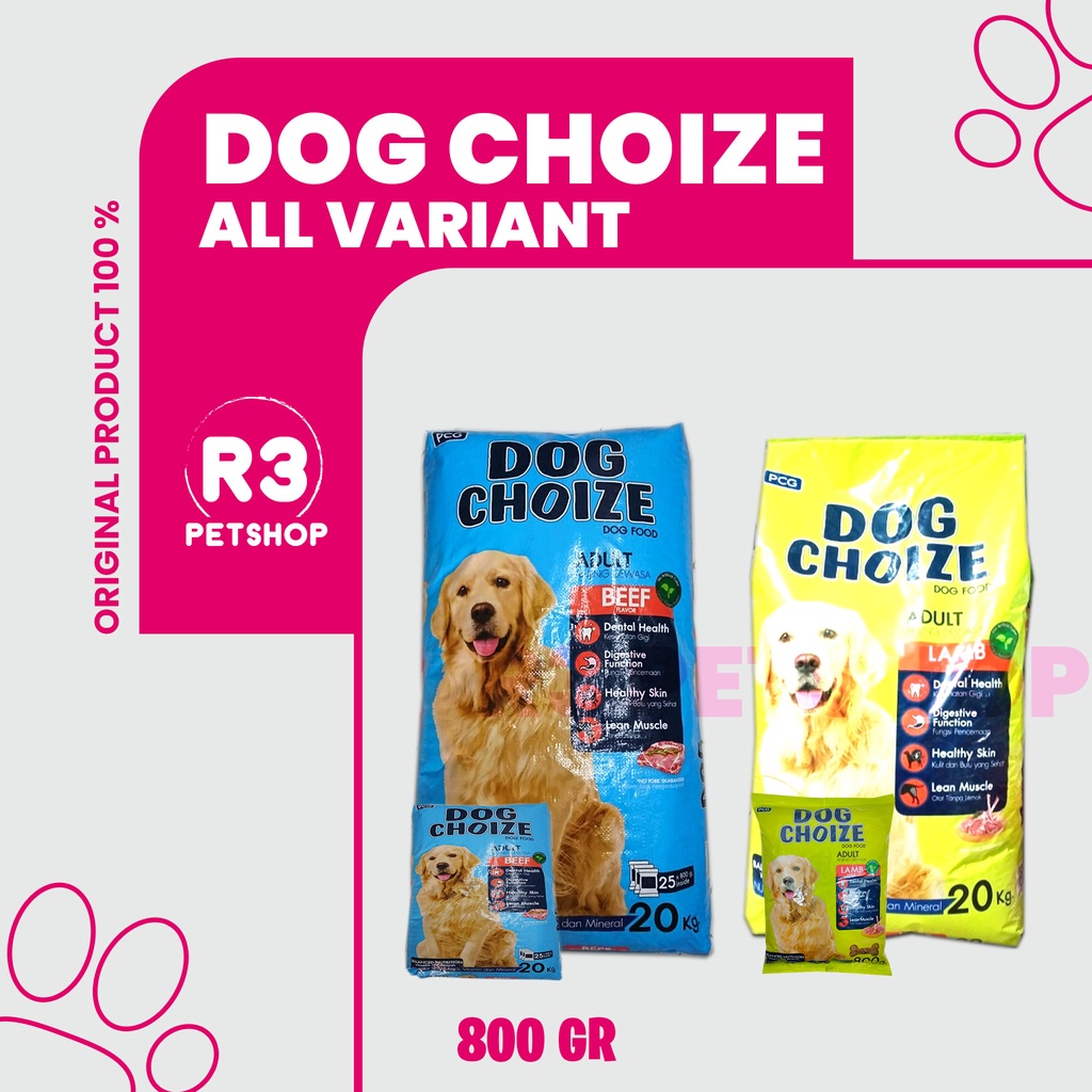 Makanan Anjing kering murah Dog Choize 800g All variant