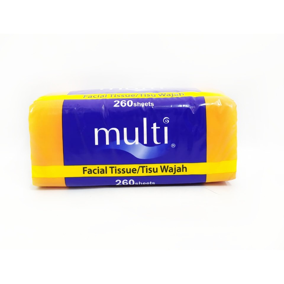 TISU MULTI TISU WAJAH FACIAL TISSUE MULTI ISI 260 2 PLY TISSUE TISU MURAH TISU WAJAH MULTI