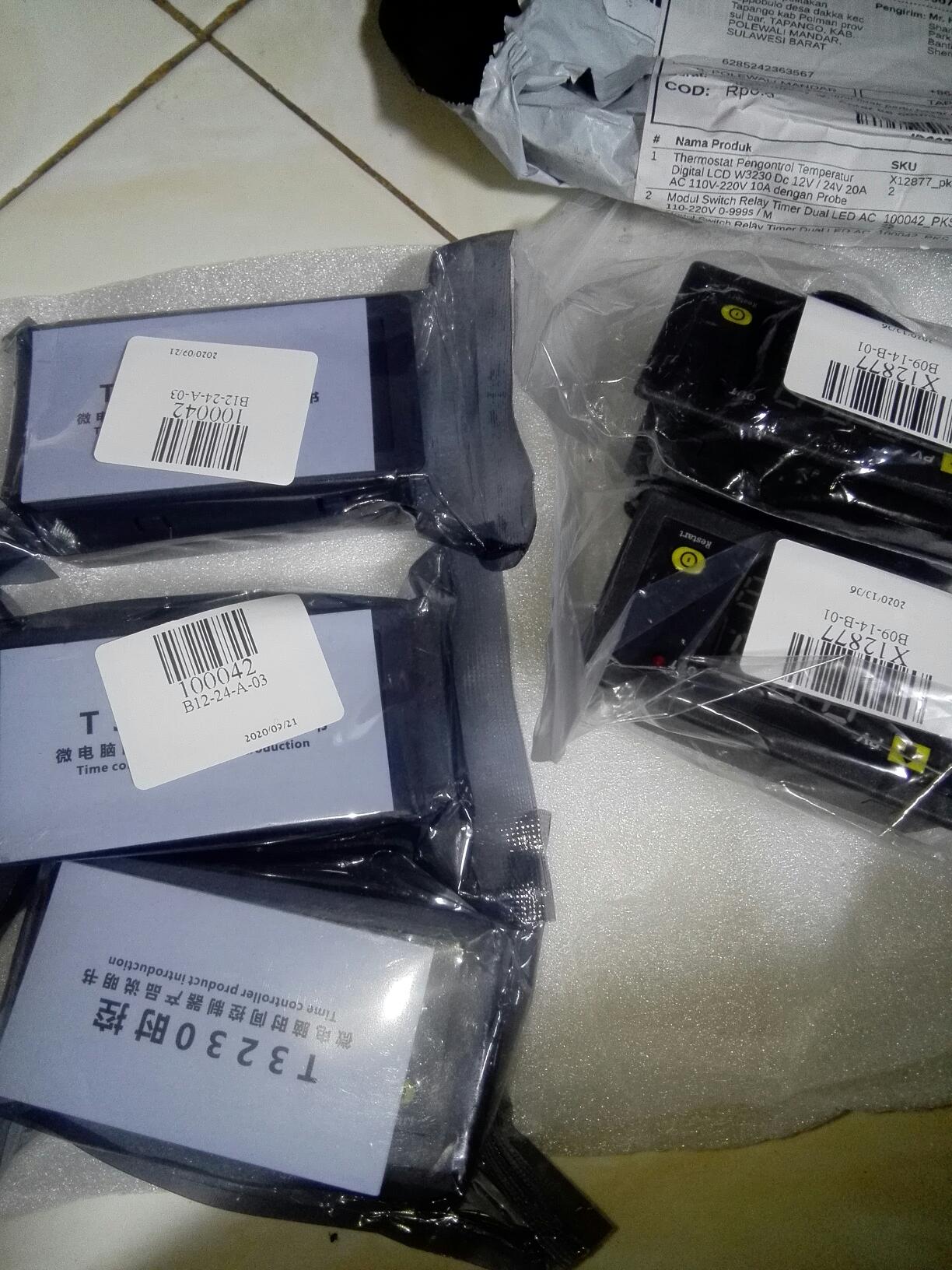 Thermostat Pengontrol Temperatur Digital Lcd W3230 Dc 12v / 24v 20a Ac 110v-220v 10a Dengan Probe