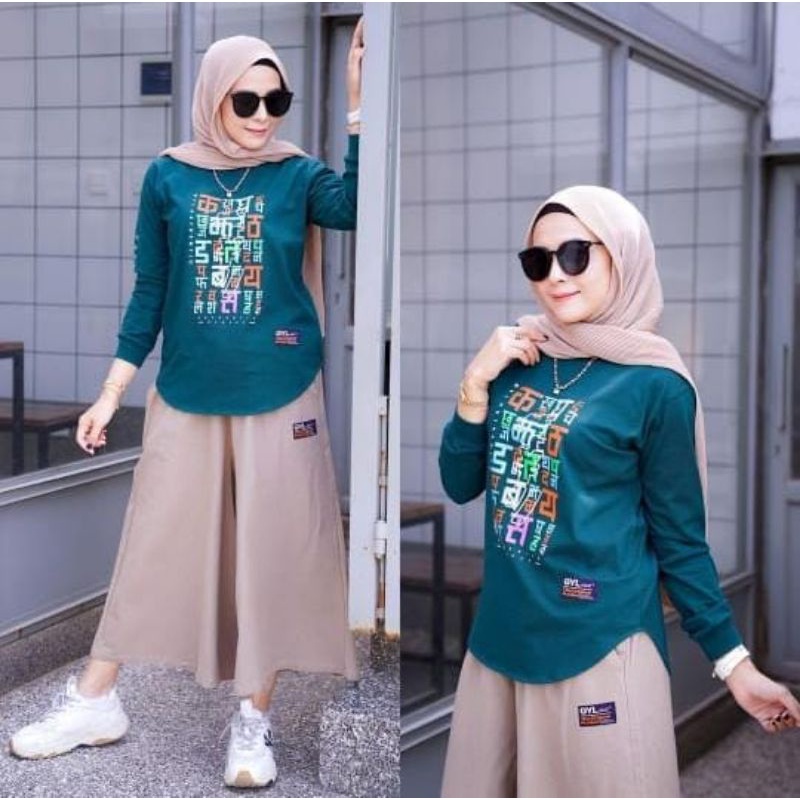 Set Kulot combed Wanita//Set Combed GYL WANITA Jumbo//KAOS COMBED SET KULOT XL XXL