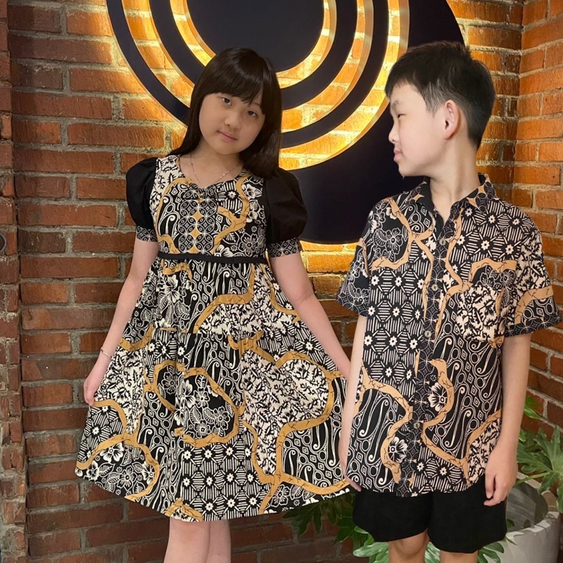 Kemeja/ Dress Batik Anak AMK/ Batik Anak/ Seragam Batik/ Batik Sekolah