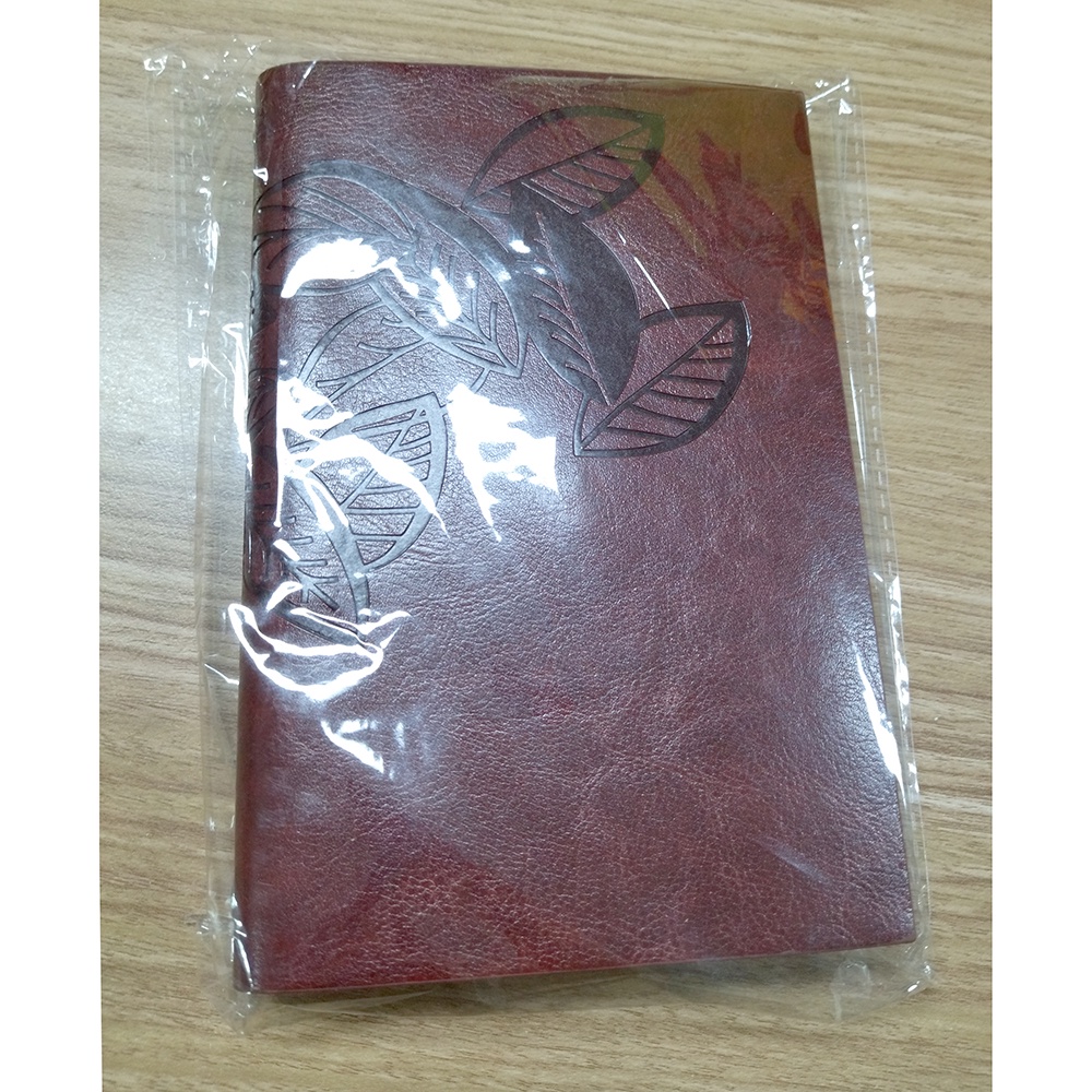 BUKU BINDER + ISI REFILL MOTIF LEAF DAUN AGENDA CATATAN VINTAGE DIARY RETRO KULIT