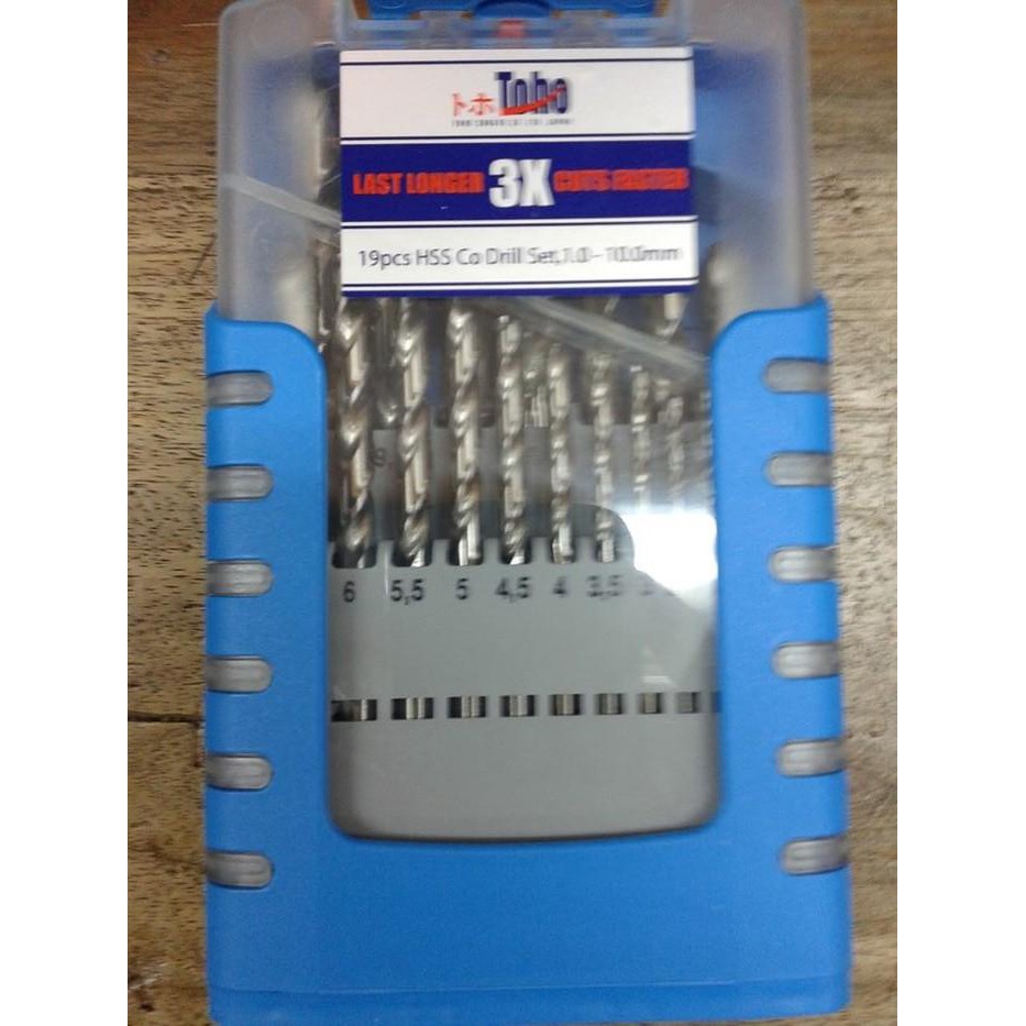 drill bit set 19pcs Toho 110mm mata bor besi stainless steel plastic