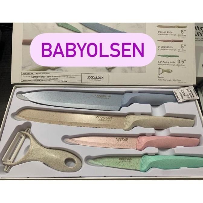 KNIFE SET LOCKNLOCK PASTEL/PISAU DAPUR/KITCHEN KNIFE/LOCK N LOCK PROMO
