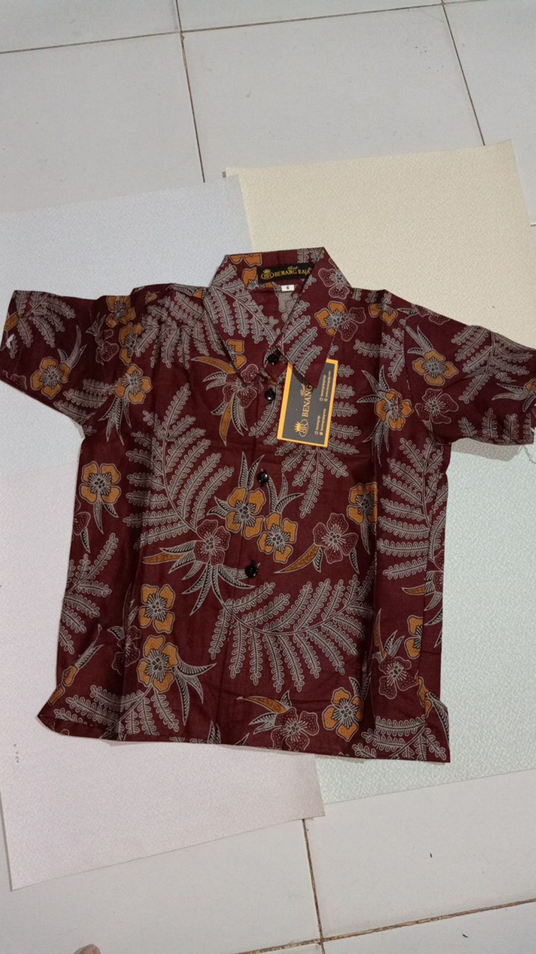 Benang Raja Hem Batik Anak Lengan Pendek