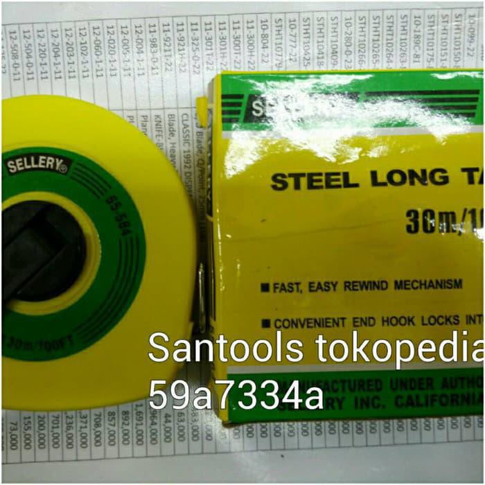 meteran 30 meter sellery steel tape meteran 30 meter body kecil