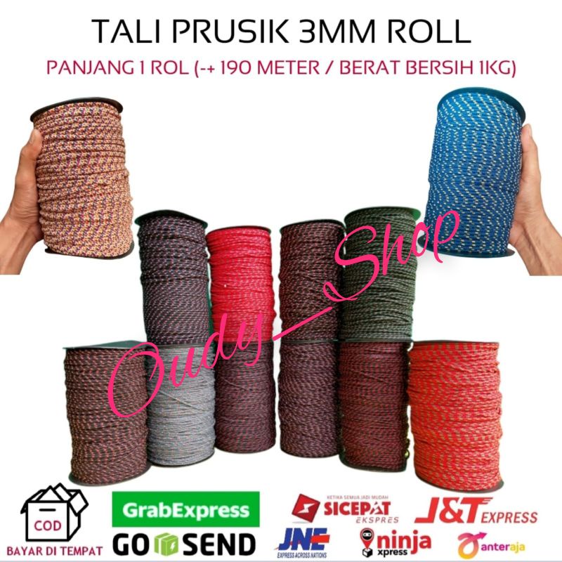 Tali Prusik Perusik 3mm Dijual Per Roll