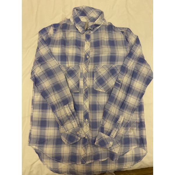 Kemeja Oversize Kotak-Kotak Stradivarius