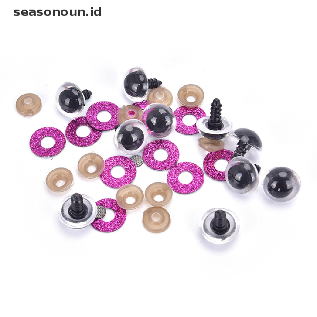 (seasonoun) 10pcs Mata Boneka 16MM Bahan Non Woven