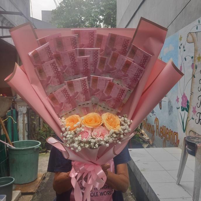 Buket Hadiah Ultah,Valentine Buket Hadiah Uang 2 Juta Terlaris