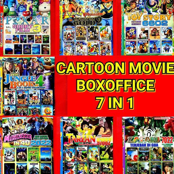 Koleksi 7 Disc Kaset Dvd Film Carton Anak Anak