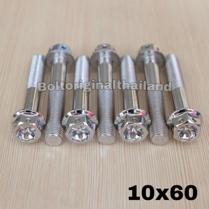 Baut probolt flower silver 10x60 drat 14 panjang 6cm heng thailand harga satuan