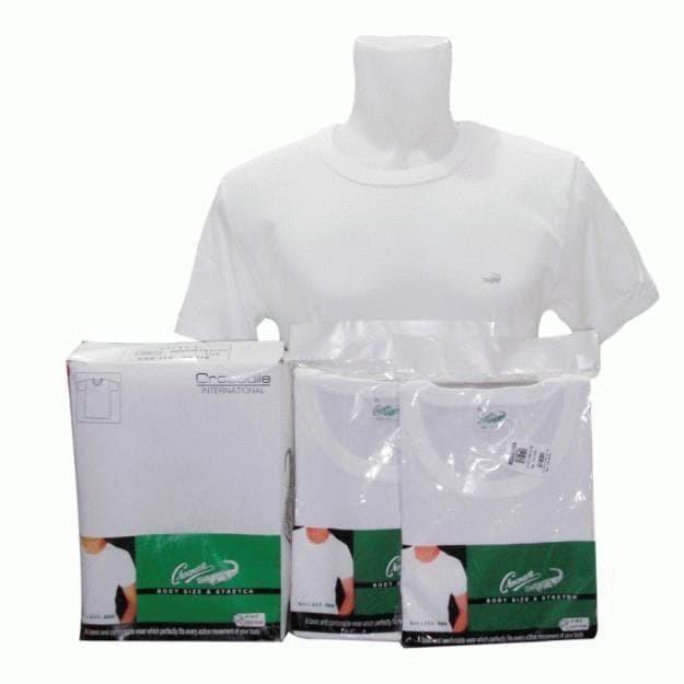Kaos | Kaos Dalam Crocodile / Kaos Oblong Crocodile Putih Kerah O N V Grosir