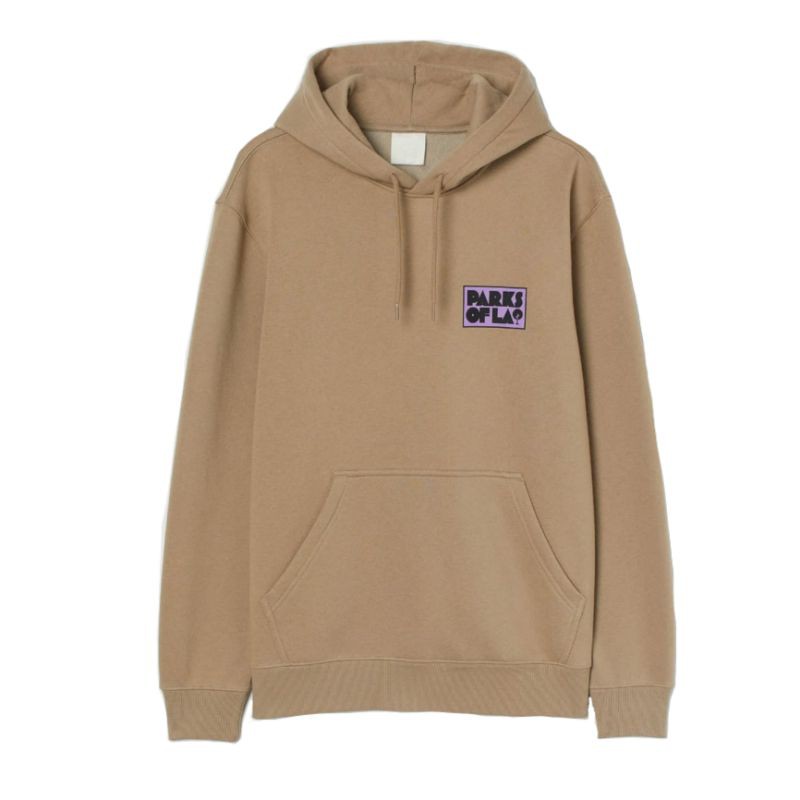 S - XXXXXL(6XL) Jaket LOS ANGELES Oversize Hoodie Pullover PARK OF LA Coklat Muda BigSize Jumbo Sweatshirts Mocca