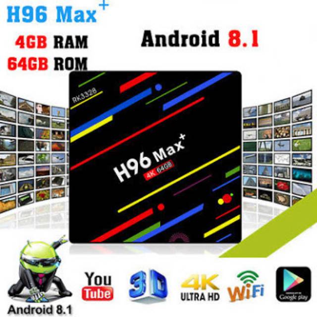 Android Tv Box H96Max Plus RK3328 Quad Core 4/64GB