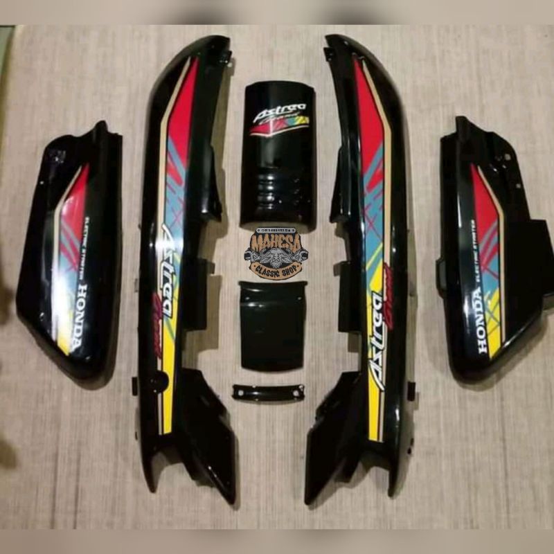 Cover Body honda astrea grand impresa sabit full set striping stiker body honda astrea grand sabit