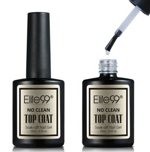 NAIL GEL MATT MATTE SHINY NO CLEAN WIPE TOP BASE COAT ELITE99 15ML no clean