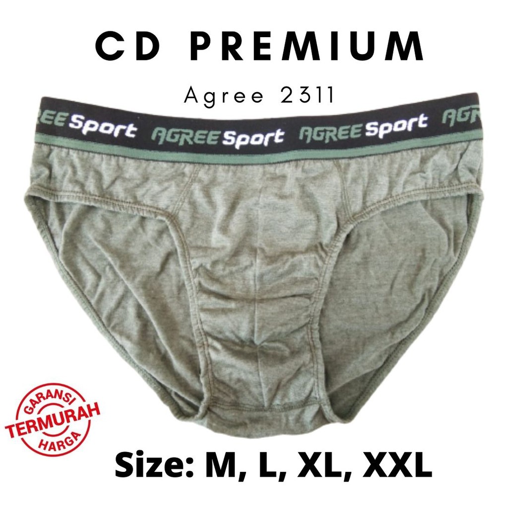 Celana Dalam Pria Sport Boxer Agree Sport 2311 / Sempak Pria Ukuran M L XL XXL Harga Satuan Per PCS