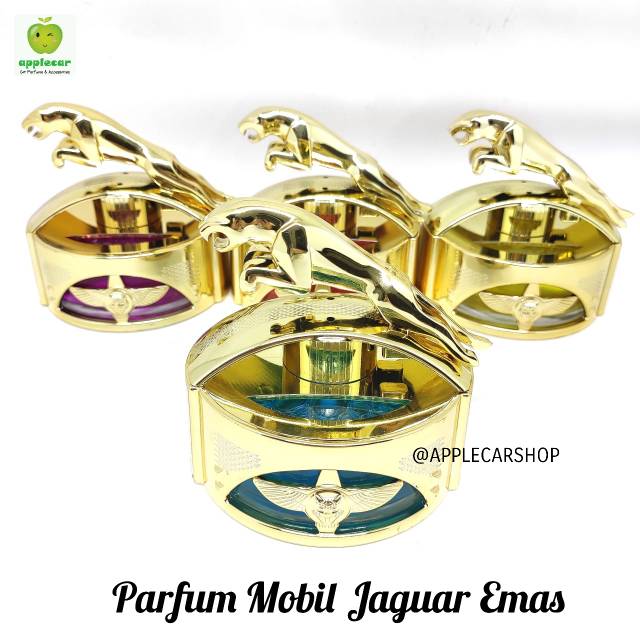 Parfum Hiasan Dashboard Mobil Jaguar Emas Ungu