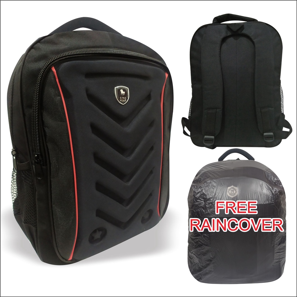 Pege 8802 - Tas Punggung Emboss Pria Wanita Slot Laptop Dan Free Raincover