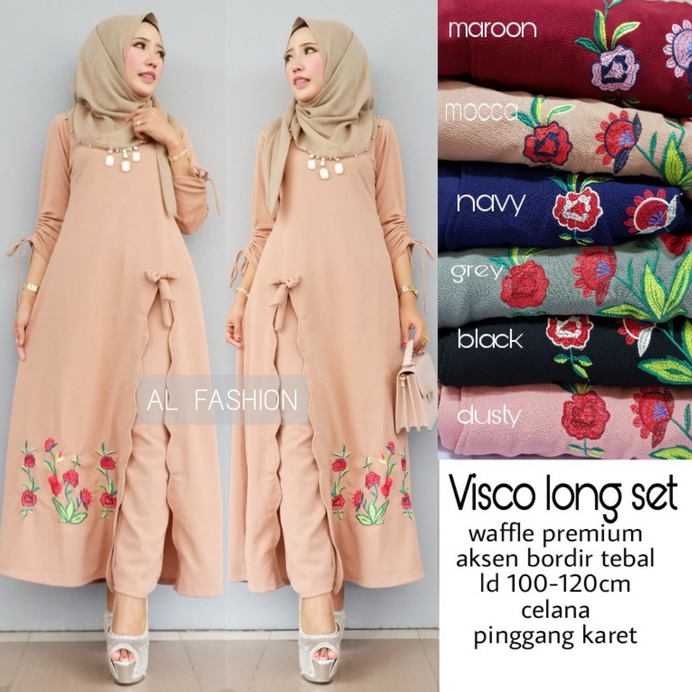 Visco Long Set Dress+Celana